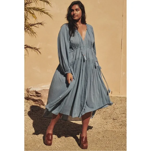 Spell belladonna gown in dusty blue size L - Picture 4 of 12